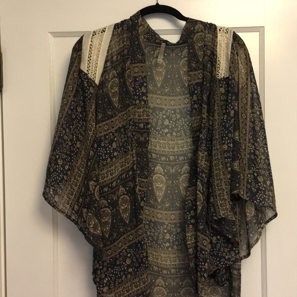 Sheer oversized cardigan